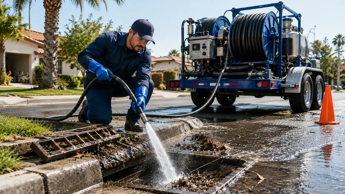 Storm Drain Hydro Jet Cleaning in Mt Baldy
